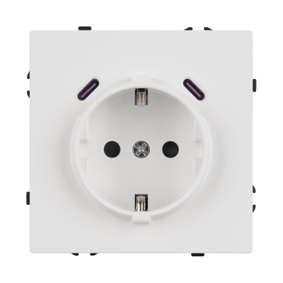 Розетка зк со шторками с USB тип C+С софт-тач белый кварц Arlight SCT-MUCC-SFPL-WH (250V, 16A) 061818(1)