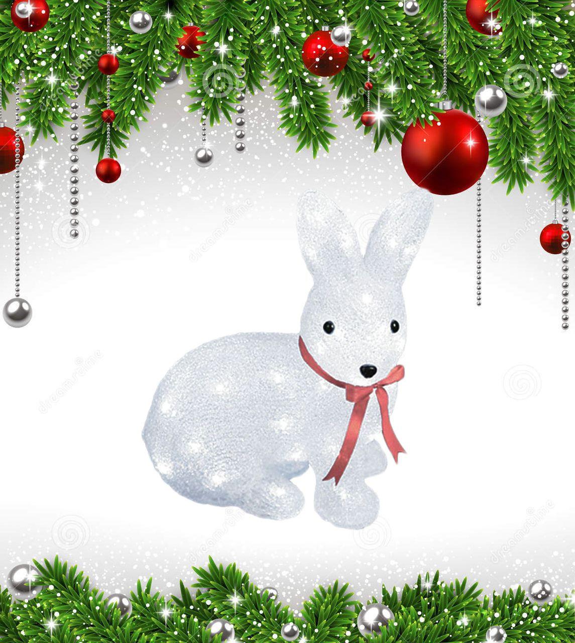 Фигурка светодиодная «Кролик» 24x27см (09561) Uniel ULD-M2724-032/STA