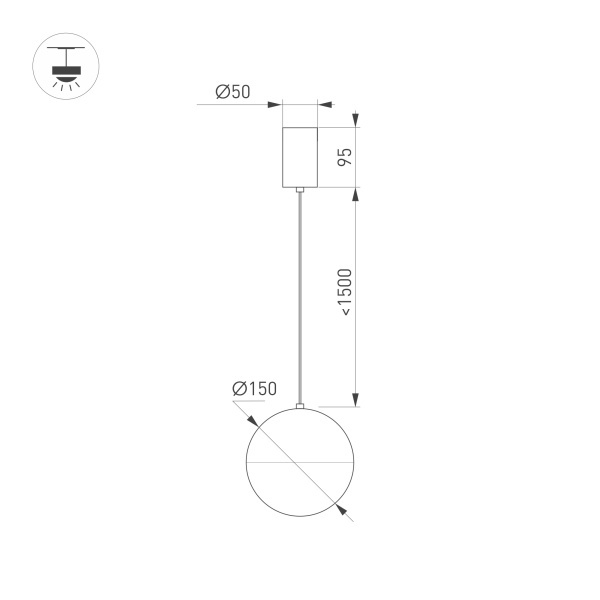 Подвесной светильник Arlight SP-Emisfero-R150-11W Warm3000 035950 УЦ