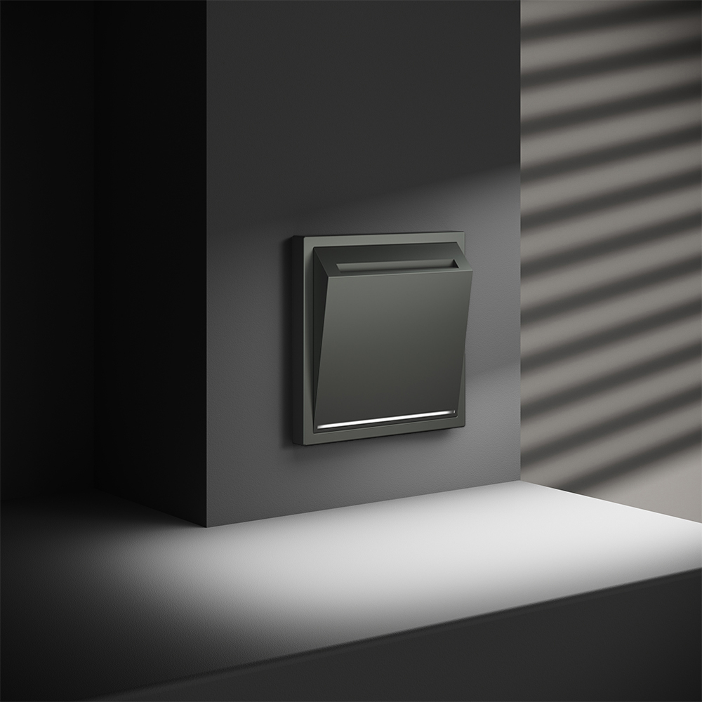 Выключатель встраиваемый Voltum S70 карточный 16А, (титан) VLS010706