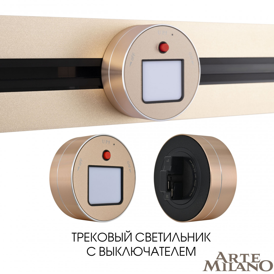 Трековый светильник Arte Milano Am-track-sockets 380011TL/Light Gold