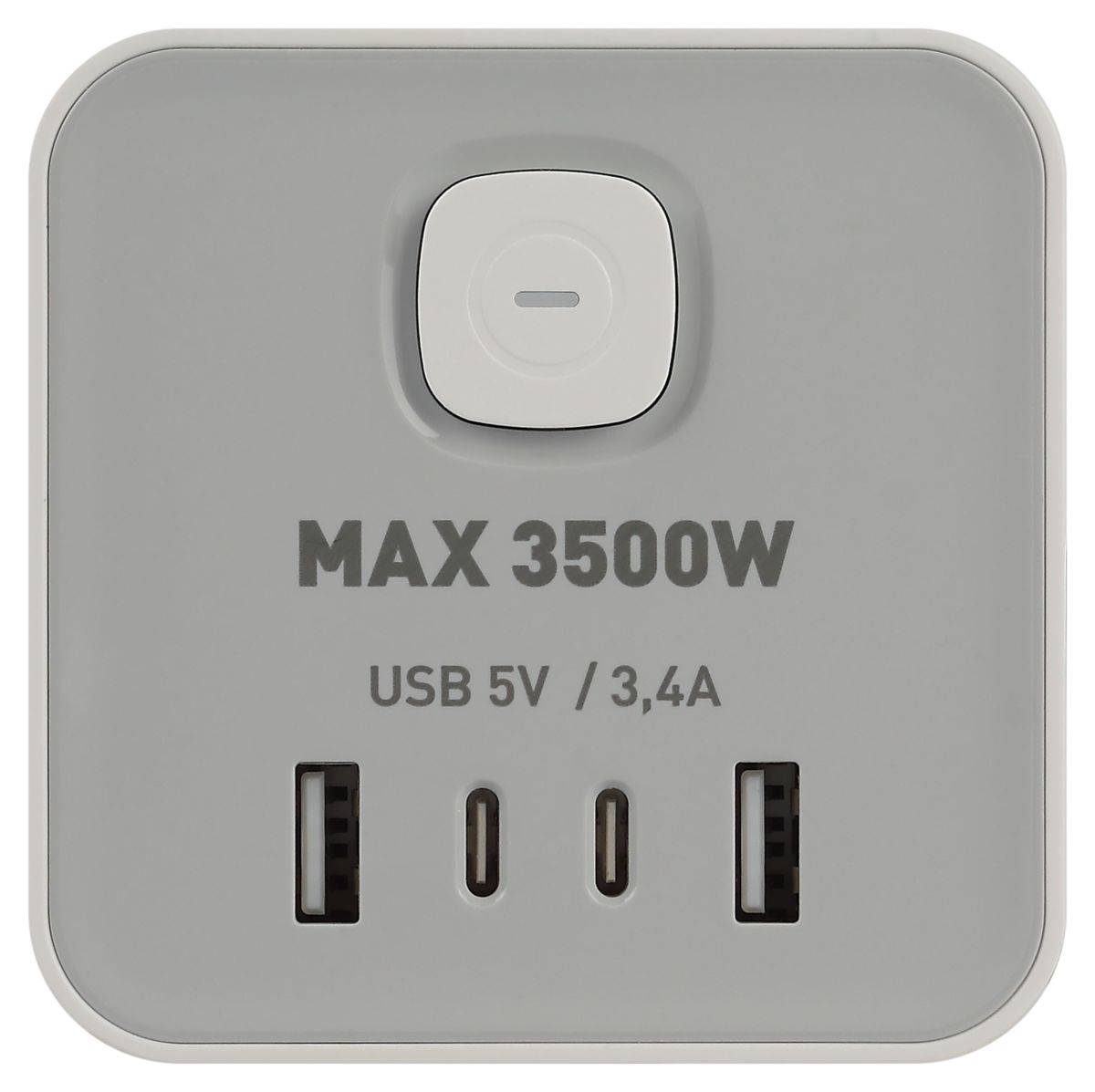 Сетевой фильтр ЭРА TWR-8es-1,5m-4USB-W башня с защитой заземлением с выключателем 8 розеток+4xUSBA+C 1,5м 16А белый Б0069071