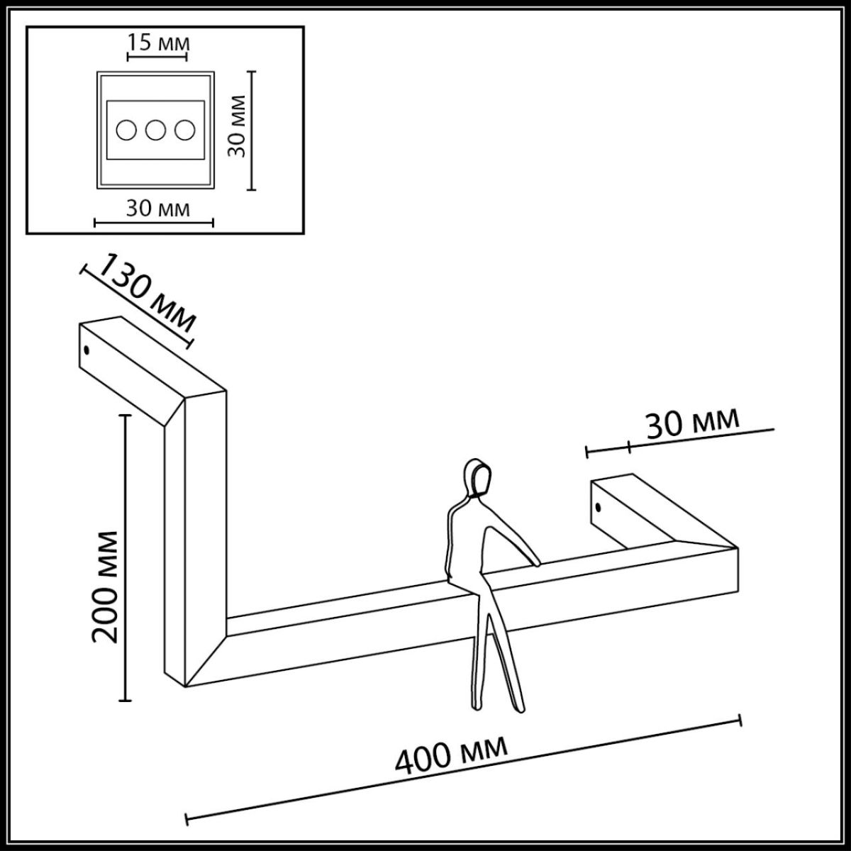 Настенный led светильник Odeon Light Hightech Grafic 7153/10WL