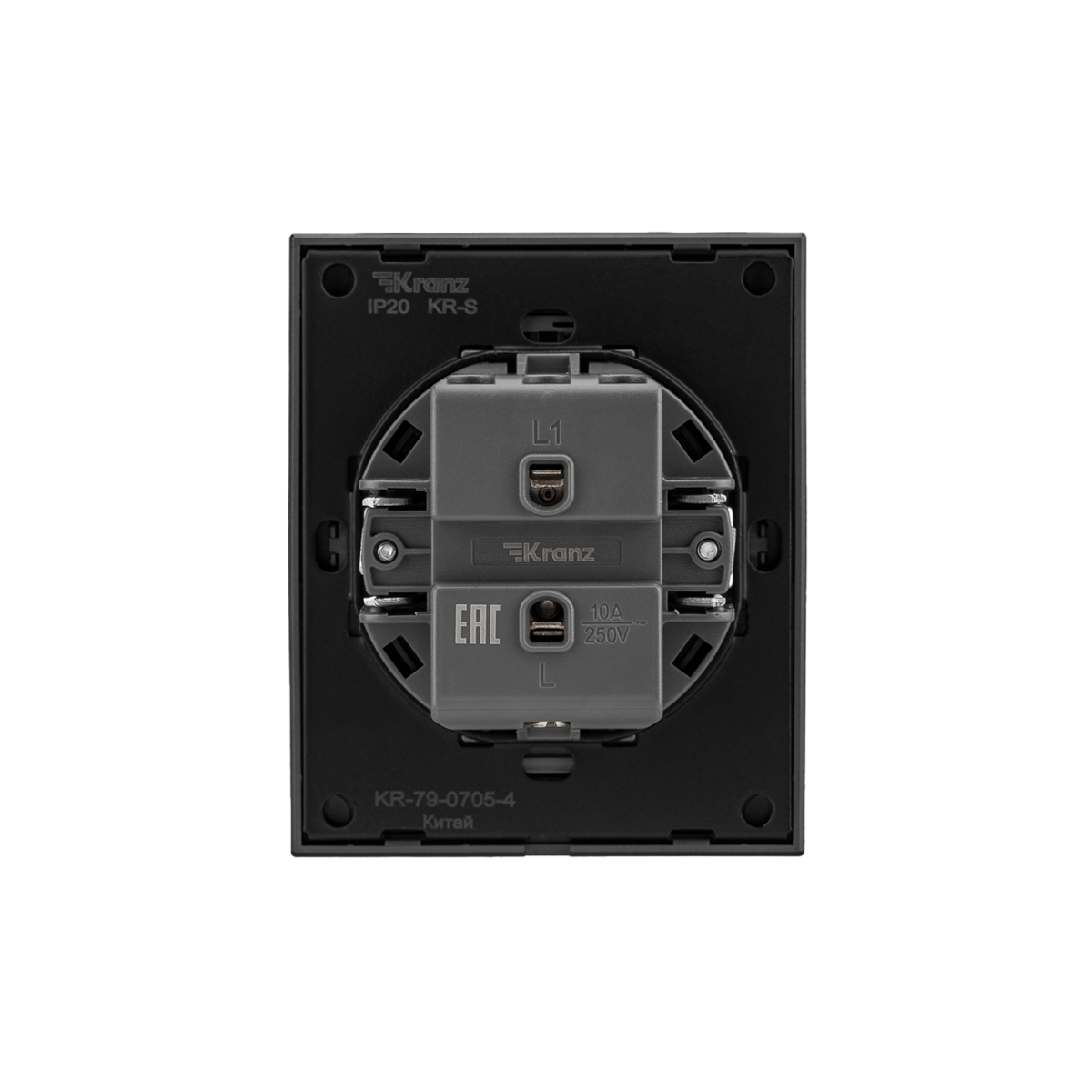Выключатель SETE 1 кл 10А с/у антрацит IP20/IP44 KRANZ KR-79-0705-4