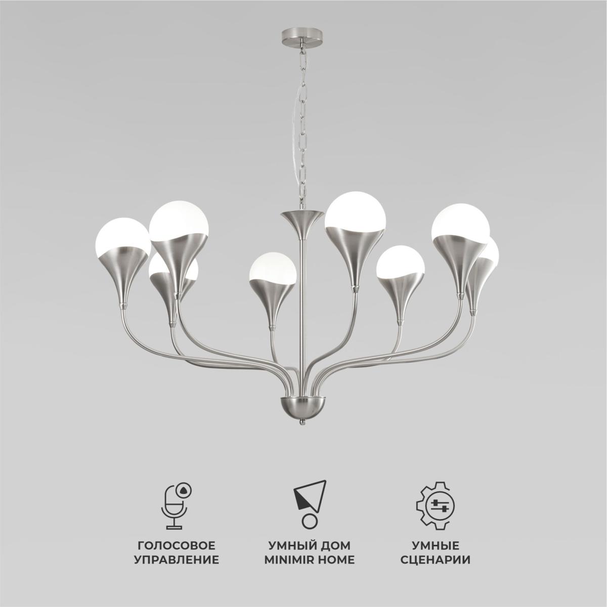 Подвесная люстра Eurosvet 60169/8 никель Smart a068277