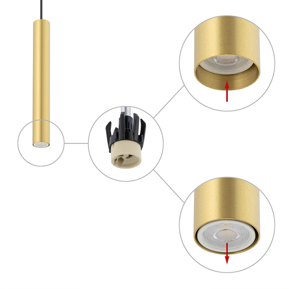 Подвесной светильник Nowodvorski Fourty M Brass/Black 10772