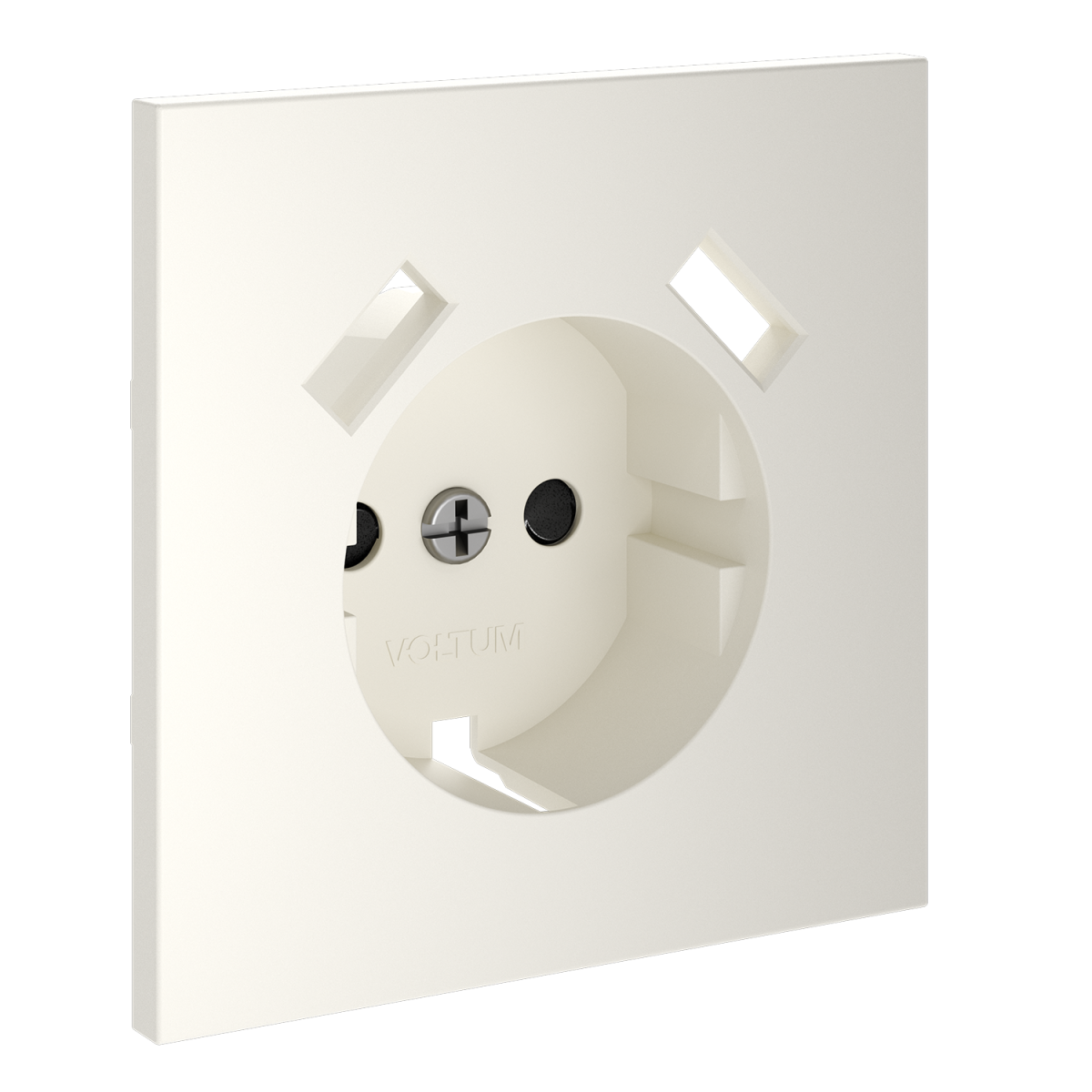 Накладка для розетки с заземлением и защитными шторками, с USB A+A Voltum S70 (хлопок) VLS000913