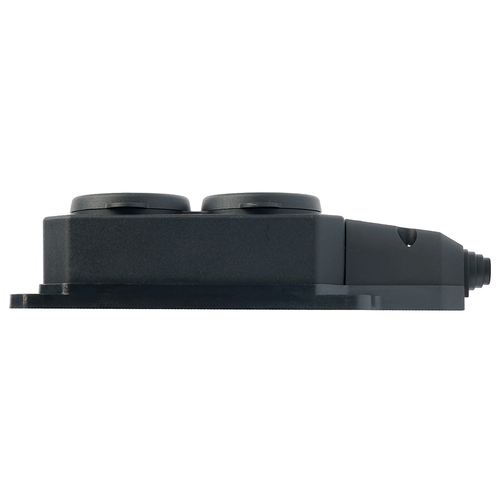 Розетка переносная 2-местная c/з Stekker RST16-2-44 250В 16А IP44 черный 50805