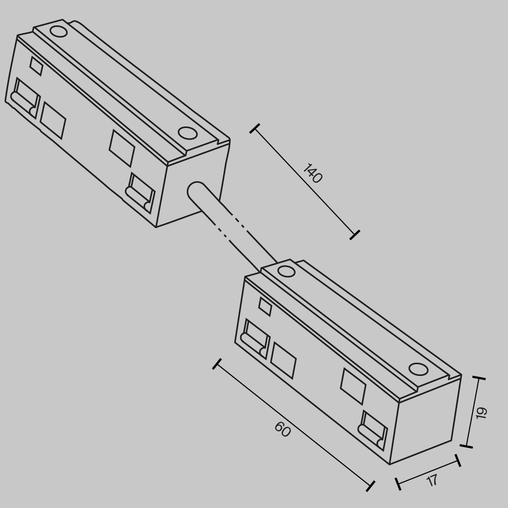 Коннектор питания угловой гибкий Maytoni Technical Magnetic track system Exility Accessories for tracks Exility TRA034CPC-42B-15-1