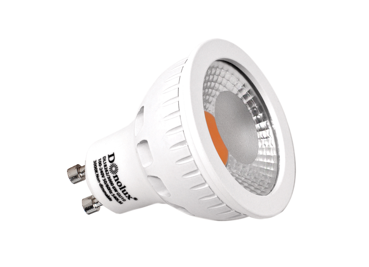 Лампа светодиодная диммируемая Donolux GU10 6W 3000K DL18262W6GU10Dim УЦ