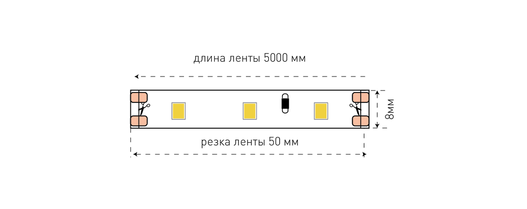 Светодиодная лента SWG SWG260-12-6.3-WW-M 009243