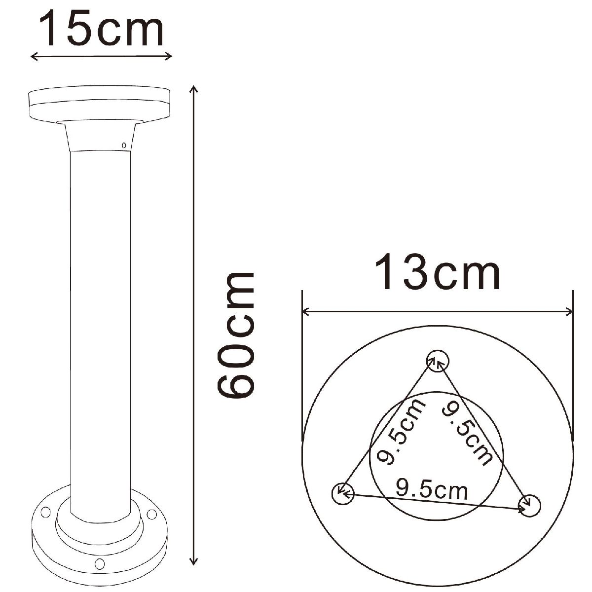 Ландшафтный светильник Arte Lamp Amsterdam A1212PA-1BK