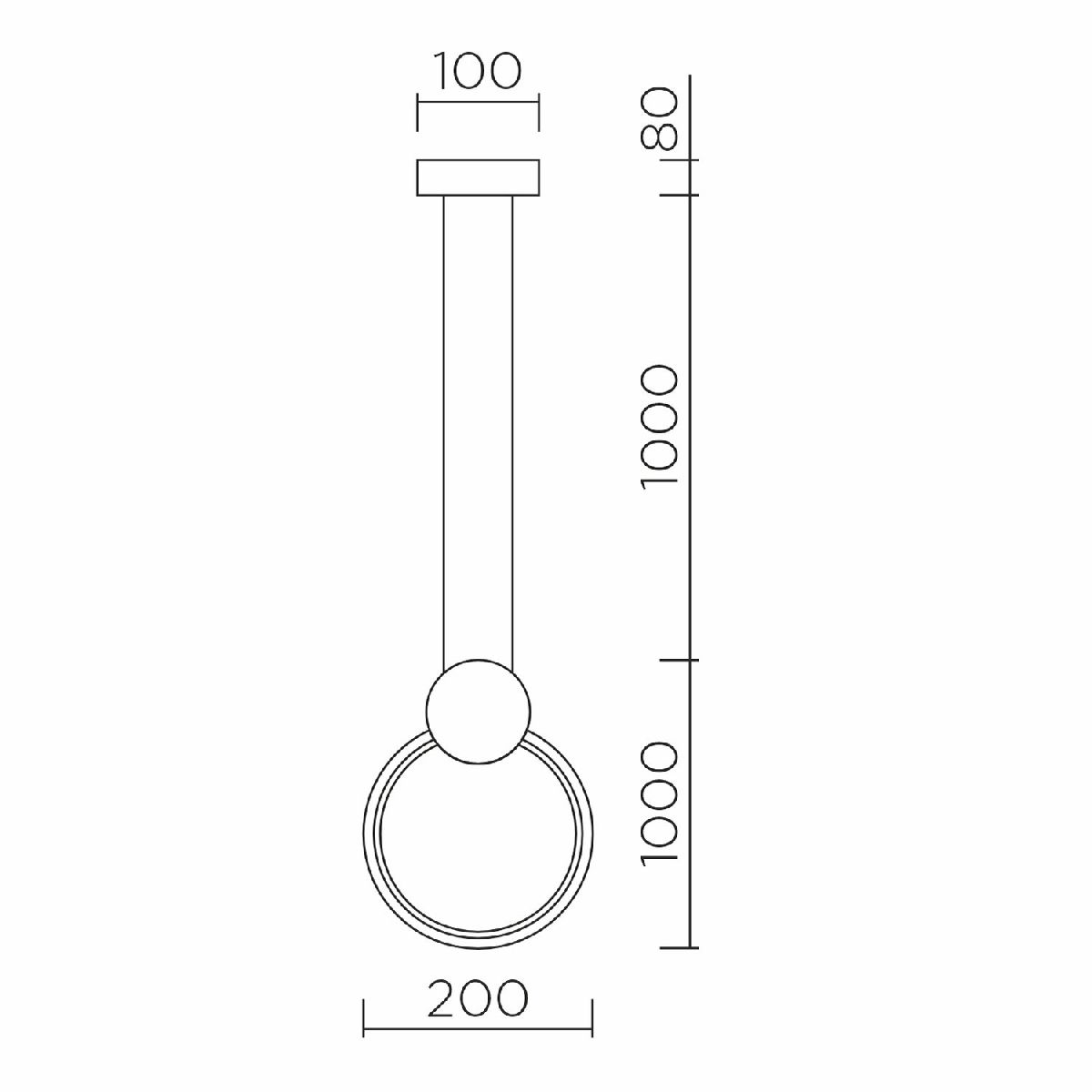 Подвесной светильник LED4U 8575 BK