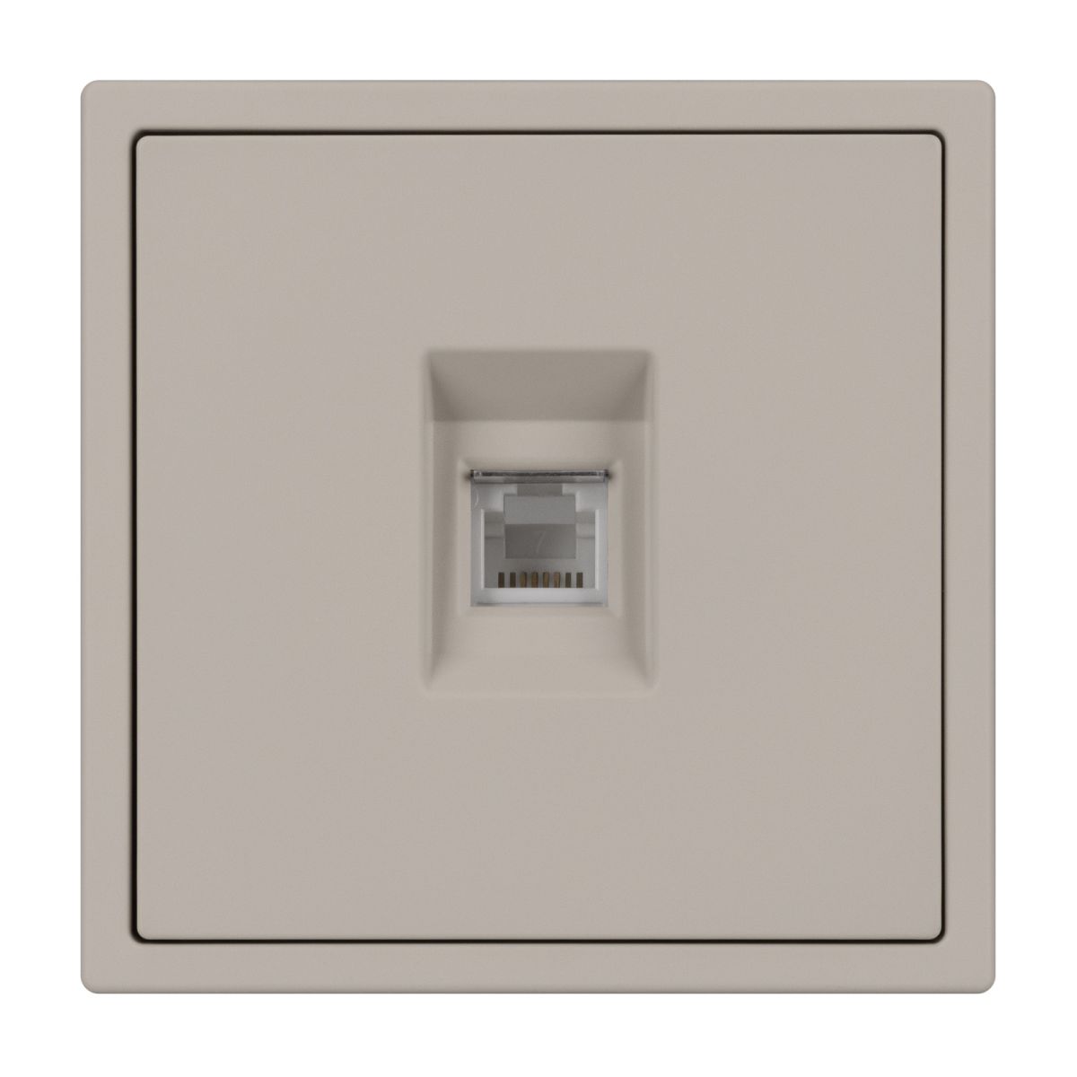 Механизм телефонной розетки Arlight SCT-NOBE-MTL1-SFPL-CA (RJ-11, 4C) (Кашемир) 061892