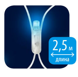 Светодиодная сетка (07938) Uniel 220V синий ULD-N2520-240/DTA BLUE IP20