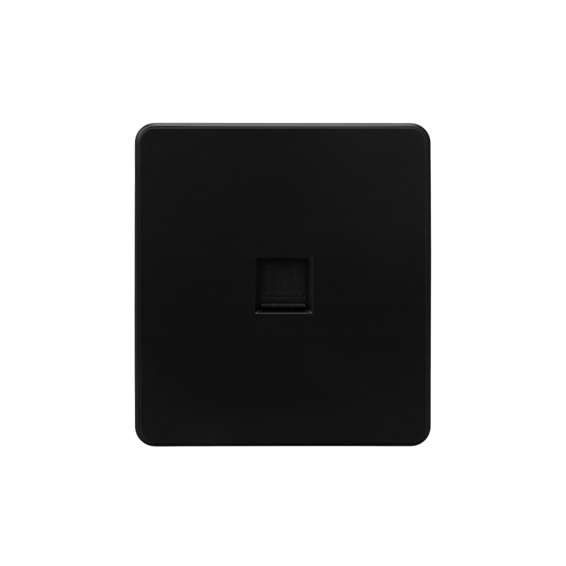Розетка ROUND компьютерная RJ45 кат6 с/у оникс KRANZ KR-78-0724-3