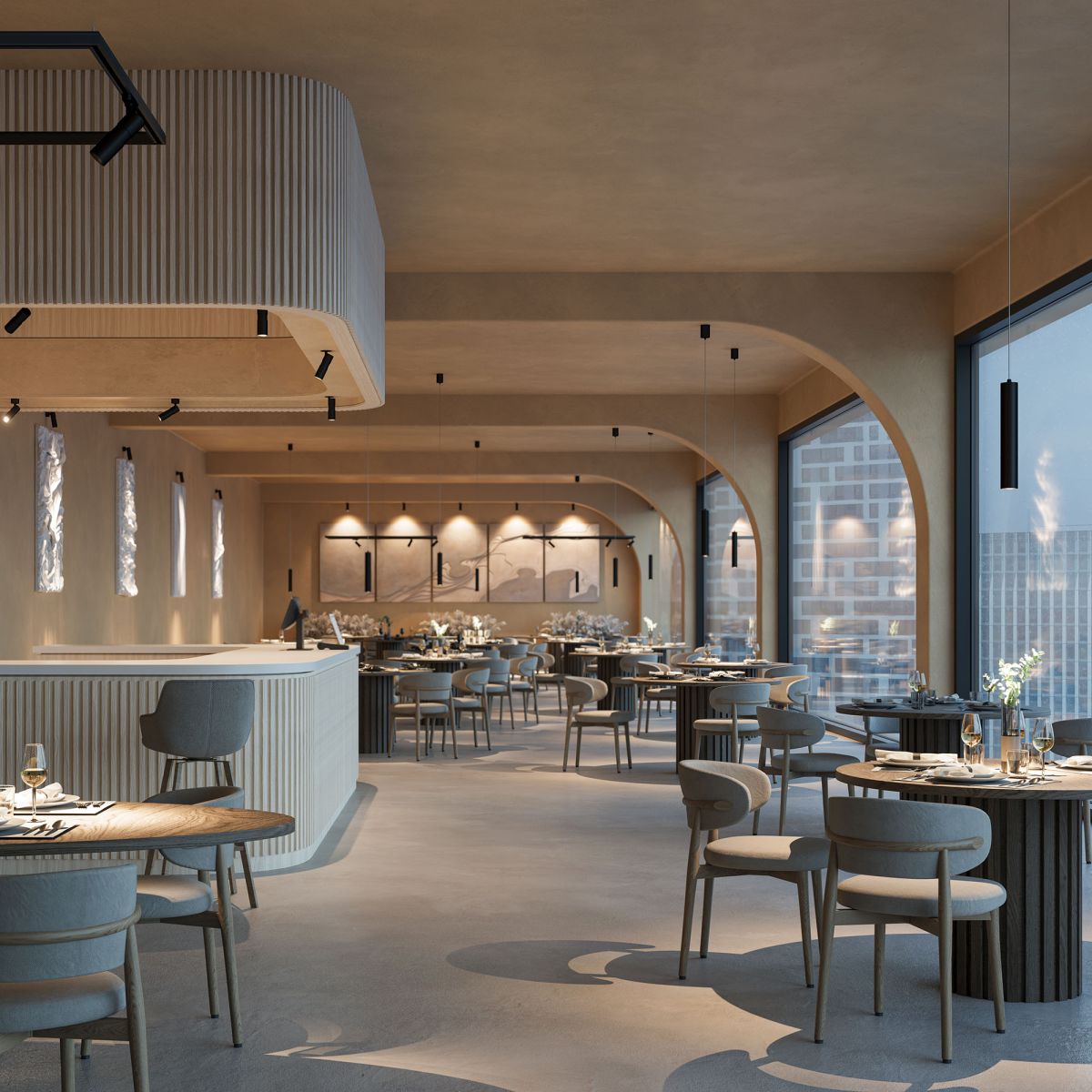 Трековый трехфазный светильник Arlight LGD-ARTEMIS-TRACK-4TR-R55-12W Warm2700 (BK, 8-80 deg, 230V, TRIAC) (IP20 Металл) 053082