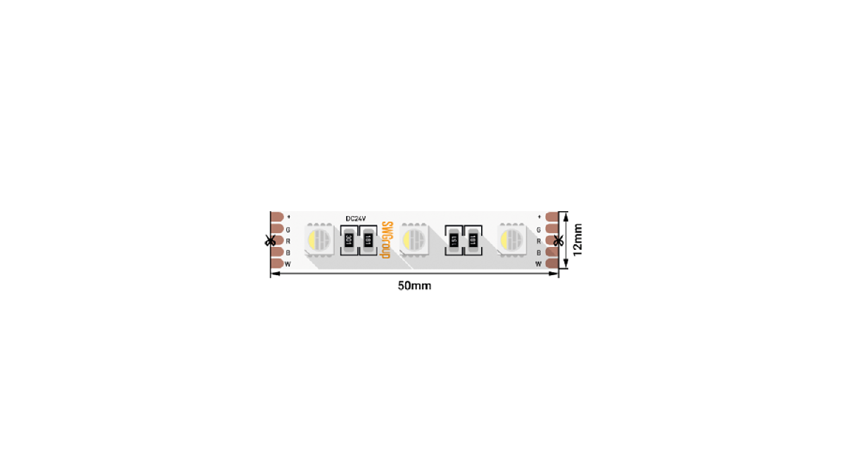 Светодиодная лента SWG Standard SWG560-24-19.2-RGB+NW-M 018657