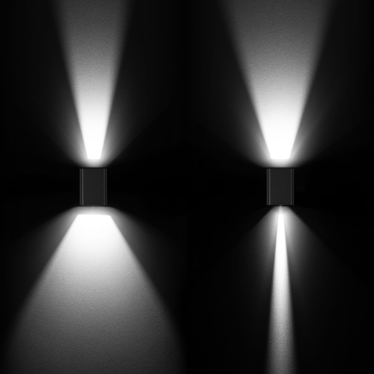 Уличный настенный светильник Arlight LGD-WALL-VARIO-S104x129-2x6W Day4000 (GR, 1-80 deg) 029794