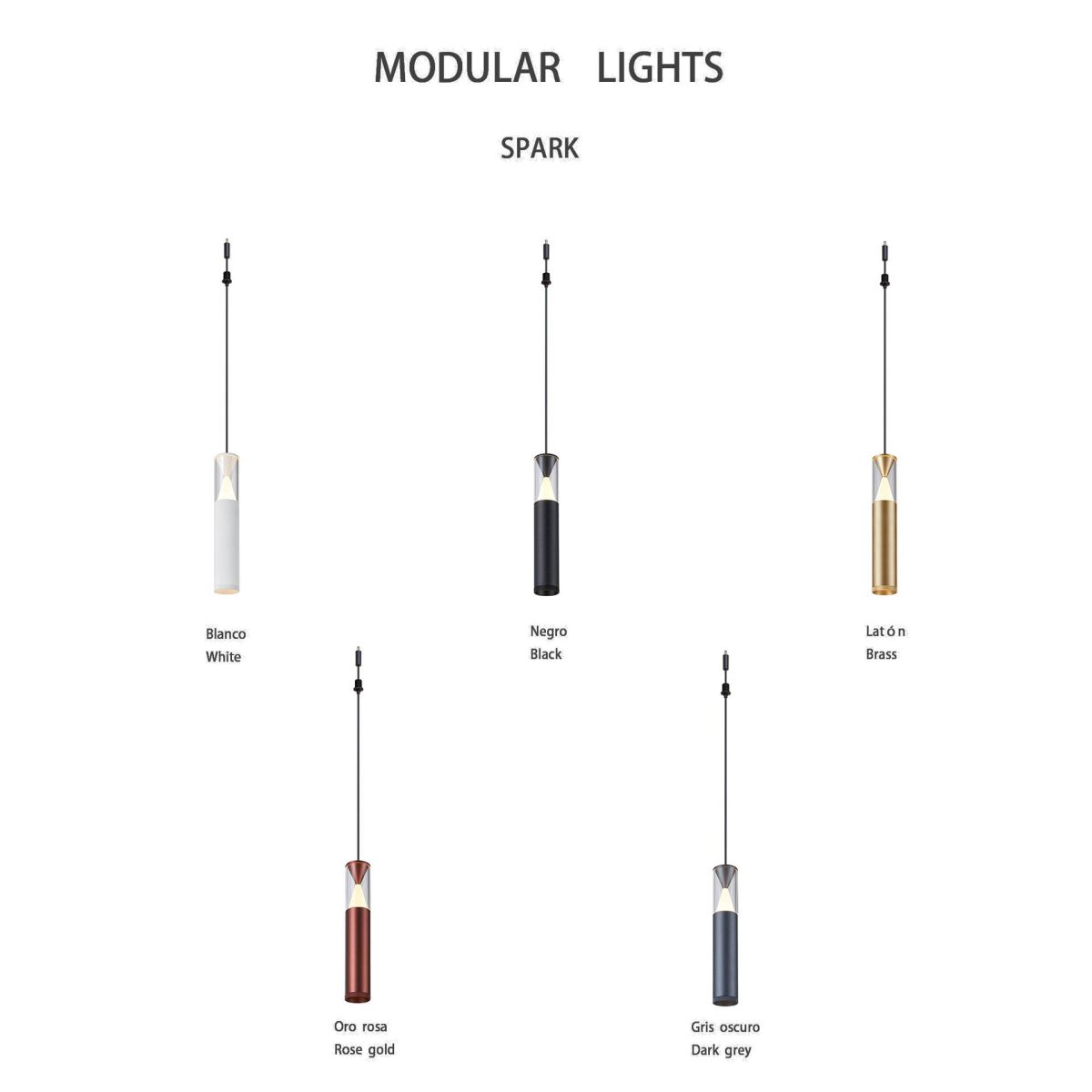 Подвесной модульный светильник без основания Mantra Spark 9324