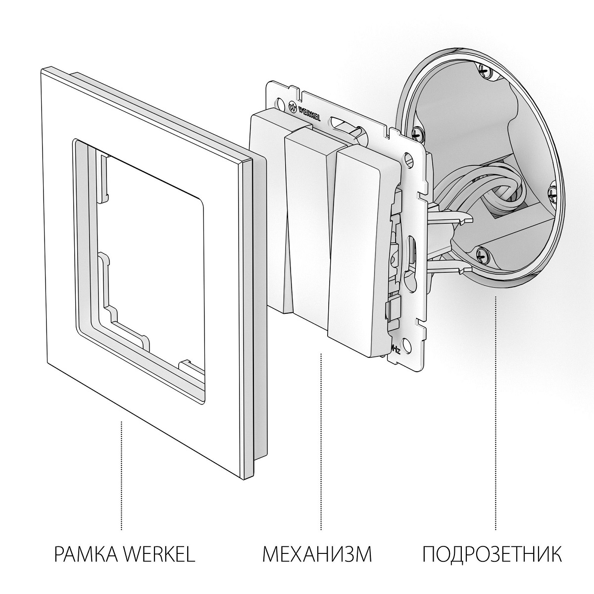 Выключатель Werkel трехклавишный слоновая кость W1130003 4690389207068 a067702