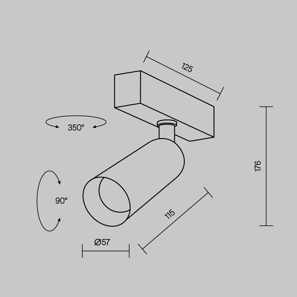 Трековый магнитный светильник Maytoni Technical Focus Led Radity TR103-4-12WTW-M-W