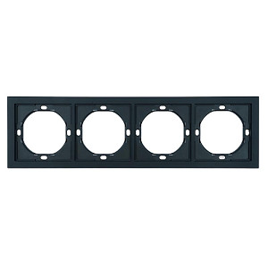 Рамка 4-местная Stekker Мия PFR00-3004-05 черный бархат 50464