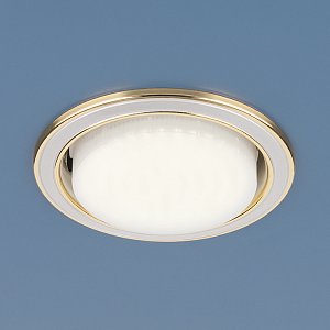 Встраиваемый светильник Elektrostandard 1036 GX53 WH/GD белый/золото 4690389069192