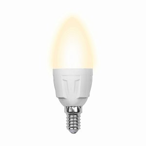 Лампа светодиодная (10214) Uniel E14 6W 3000K матовая LED-C37-6W/WW/E14/FR/O