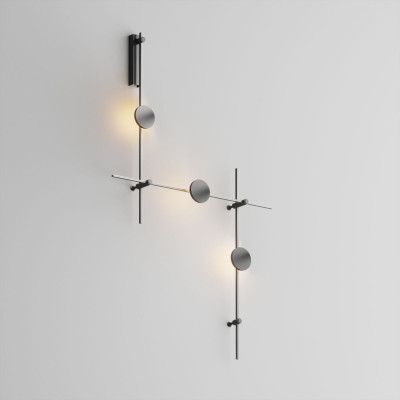 Готовая конструкция настенная прямая со светильниками Plato 3 шт и блоком питания Maytoni Technical Flarity TFC-Flar-W01-B 58890₽