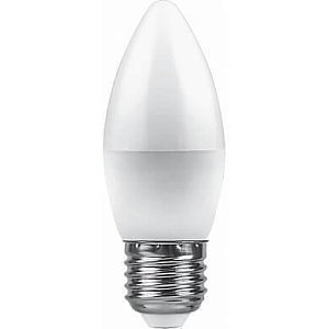 Лампа светодиодная Feron E27 9W 2700K Свеча Матовая LB-570 25936