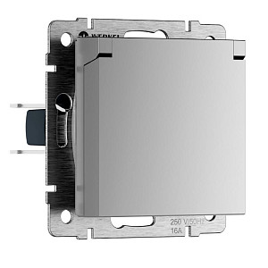 Розетка влагозащ. с зазем. с защит. крышкой и шторками Werkel W1171206 4690389213427 a069626