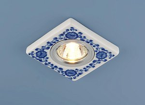 Встраиваемый светильник Elektrostandard 9034 керамика MR16 бело-голубой (WH/BL) 4690389018770