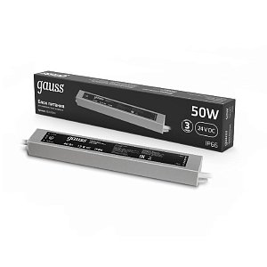 Блок питания Gauss 50Вт DC24 IP66 202022050
