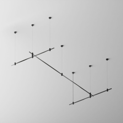 Основание двухуровневое на тросовых подвесах Hang для трековых светильников Maytoni Technical Flarity TFC-Flar-H07-B 47700₽