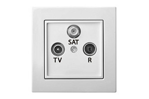 Розетка телевизионная проходная (TV+R+SAT) Liregus Epsilon 28-029