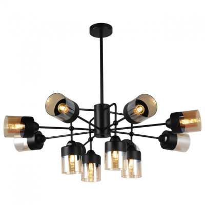 Люстра на штанге IMEX MD74785-12-S-BK 8290₽