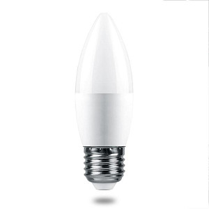 Лампа светодиодная Feron E27 7,5W 4000K свеча матовая LB-1307 38057