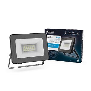 Прожектор светодиодный Gauss Qplus 20W 6500К 613511320