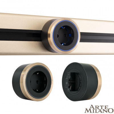 Трековая розетка Arte Milano Am-track-sockets 380066TS LEDES Gold 1856₽
