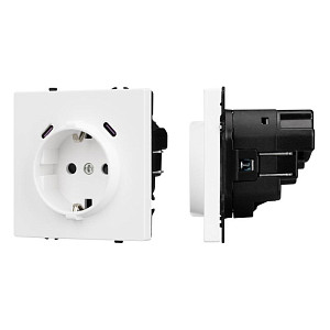 Механизм розетки с USB зарядкой Arlight SCT-NOBE-MUCC-SFPL-WH (230V, 16A) 061818