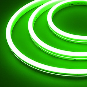 Лента герметичная Arlight MOONLIGHT-SIDE-A140-12x17mm 24V Green (8 W/m, IP67, 2835, 5m, wire x1) 038800