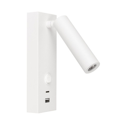 Спот Arlight SP-BED-CHARGE-S60x125-3W Warm3000 WH 20 deg 230V USB-A USB-C 0313941 8771₽