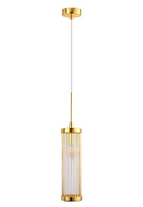 Подвесной светильник Crystal Lux TADEO SP1 D100 GOLD/TRANSPARENTE