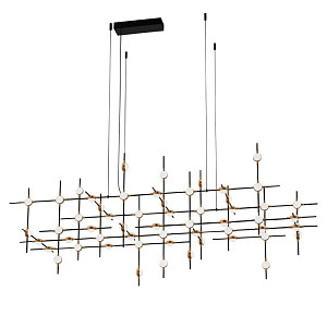 Подвесная люстра Delight Collection Molecular 55 black/gold