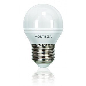 Лампа светодиодная диммируемая Voltega E27 6W 4000К шар матовый VG2-G2E27cold6W-D 5496