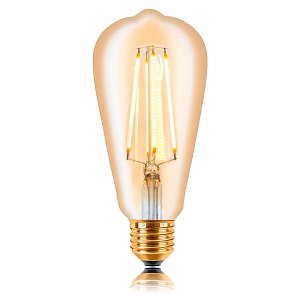 Лампа светодиодная филаментная диммируемая Sun Lumen E27 4W 2200K золотая 057080