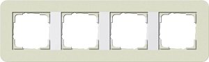Рамка 4-постовая Gira E3 песочный/белый глянцевый 0214417
