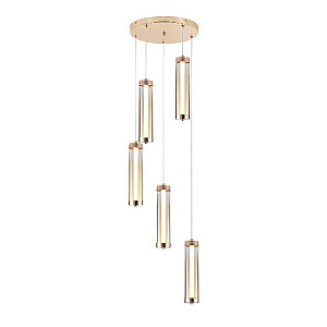 Каскадная люстра Indigo Rilucente 11061/5P Gold V000151L