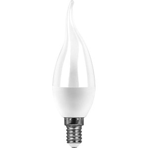 Лампа светодиодная Feron E14 11W 6400K свеча на ветру матовая SBC3711 55174